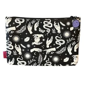 IPSY Glam Bag Celestial Witchy Makeup Bag Black Snakes Moon Palmistry